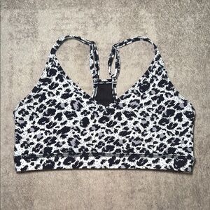 Zyia Active Animal Print‎ Grid Mesh Racerback Sports Bra Size Medium